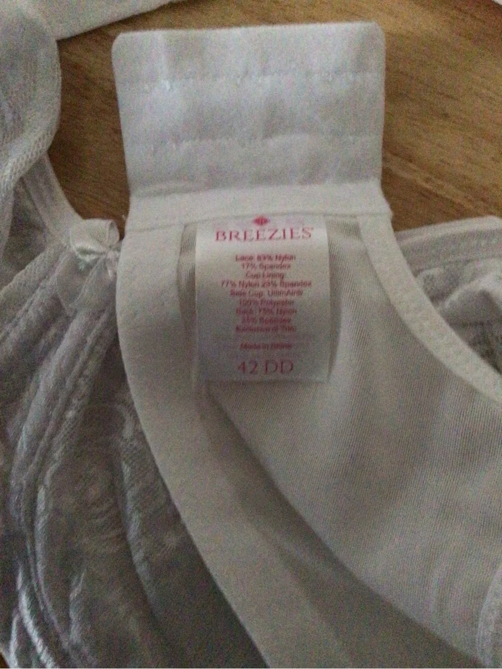 Breezies White Lingerie Bralette with Tag